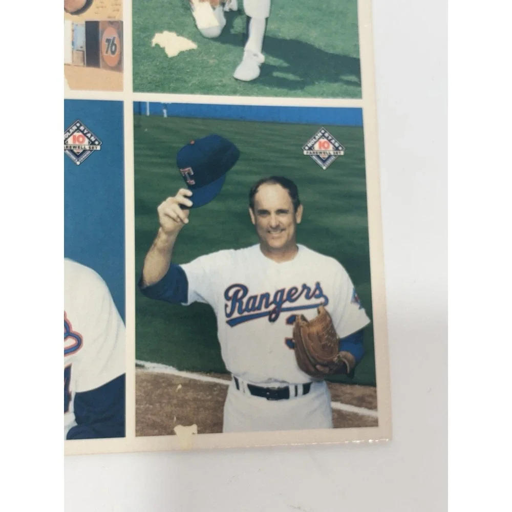Nolan Ryan 1993 Mothers‎ Cookies Uncut Sheet Of 10 Cards